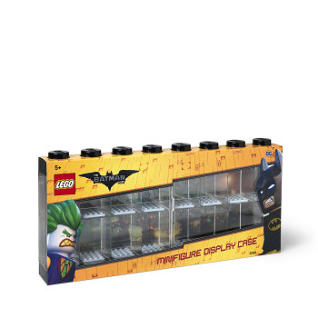 Бокс-стенд "Лего Бетмен", прозорий на 16 мініфігурок з чорними елементами
