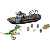 Втеча динозавра барионікса на човні