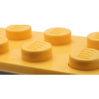 Годинник настільний у вигляді кубика "Лего" жовтий