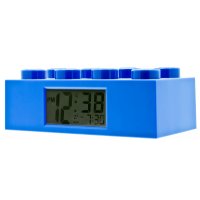 Годинник настільний у вигляді кубика "Лего" синій