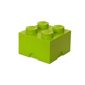Бокс 4 у вигляді кубику, жовто-зелений, об'ємом - 11.2л