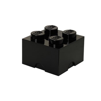 Бокс 4 у вигляді кубику, чорний, об'ємом - 11.2л