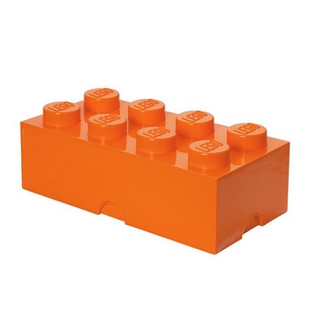 Бокс 8 у вигляді кубику, яскраво-помаранчевий, об'ємом - 22.5л