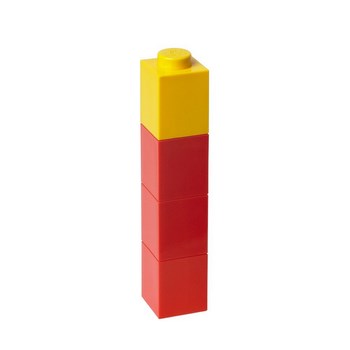 Питна пляшка квадратної форми -021- , яскраво-червона, об'ємом - 0.35л