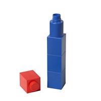 Питна пляшка квадратної форми, яскраво-синя, об'ємом - 0.35л